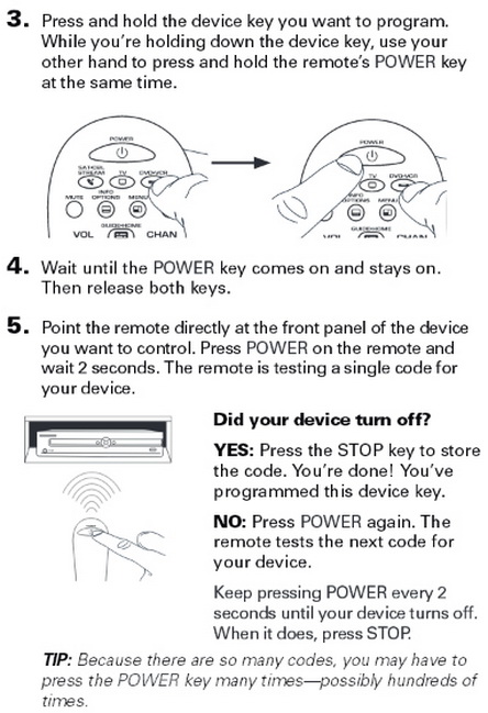 Rca remote control instruction manual